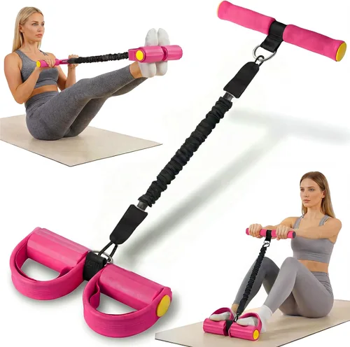 Banda de resistencia de pedal mejorada con asa, herramienta de ejercicio de tirador de moda, dispositivo de resistencia de pedal de tubo de látex