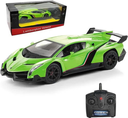 Miniatura 10 de Auto de Carreras de Control Remoto RC Compatible con Lamborghini Veneno, Vehículo de Juguete RC Modelo con Licencia Oficial 1:24 para Niños de 6, 7