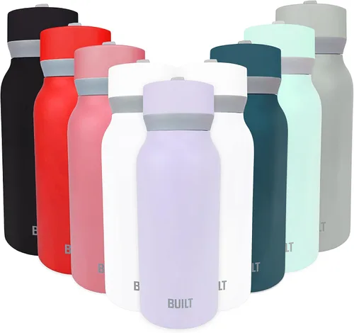 Miniatura 8 de Built Botella en cascada de 32oz con tapa de pajita de boca ancha y filtro rosa
