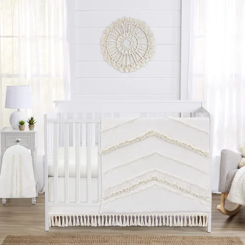 Miniatura 7 de Sweet Jojo Designs Juego de ropa de cama para cuna de bebé para niño o niña, color gris, rojo, negro y blanco, género neutro, acuarela, celosía