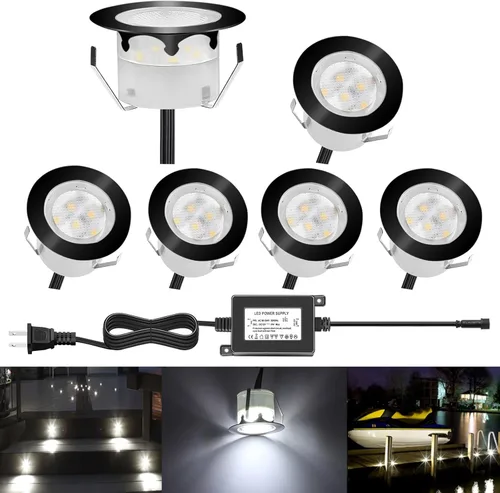 Miniatura 11 de lámpara LED decorativa de bajo voltaje de 1 vatio, impermeable, para exteriores, patio, jardín, escaleras Blanco cálido