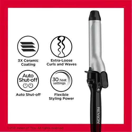 Miniatura 5 de Revlon Perfect Heat Rizadora de Cerámica Triple Para Rizos Suaves y Sedosos Despeinados (1-1/4 pulgadas)
