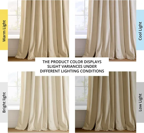 Miniatura 12 de HPD Half Price Drapes Cortinas Opacas de Terciopelo - 96 Pulgadas de Largo 1 Panel Cortina Opaca con Pliegues Signature para Sala de Estar y Tierra