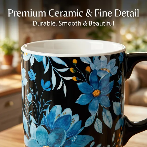 Miniatura 4 de Topadorn Taza de viaje de cerámica de 17 onzas con tapa y asa, taza de café de porcelana con caja de regalo, apta para microondas y lavavajillas, a
