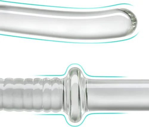Miniatura 5 de Varita de masturbación con consolador de cristal de cristal, masajeador de masturbación vaginal, tapón anal, palo de placer, estimulación del ano