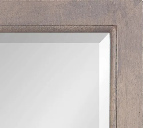 Miniatura 8 de Kate and Laurel Hogan Farmhouse - Espejo de pared de 18 x 24 pulgadas, gris; espejo rectangular rústico de madera para pared