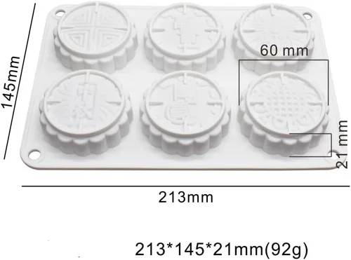 Miniatura 2 de Molde de silicona para pastel con 6 flores, molde de pan casero DIY, moldes de silicona para pastel, molde para pastel de luna, herramientas