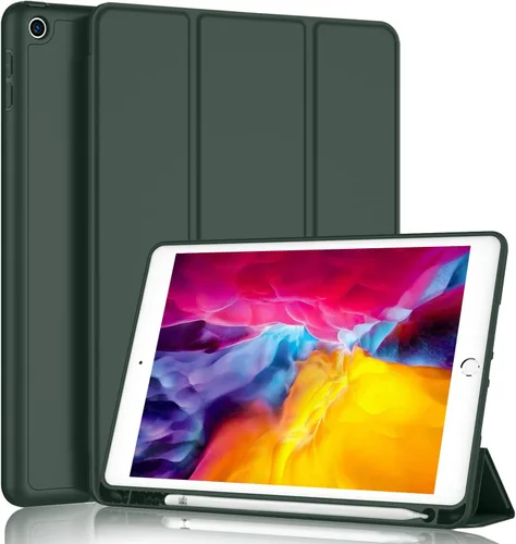 Miniatura 14 de iMieet Funda para iPad 9.7 (modelo 2018/2017, 6ª/5ª generación), funda inteligente con soporte para lápiz y parte trasera de silicona suave de piel