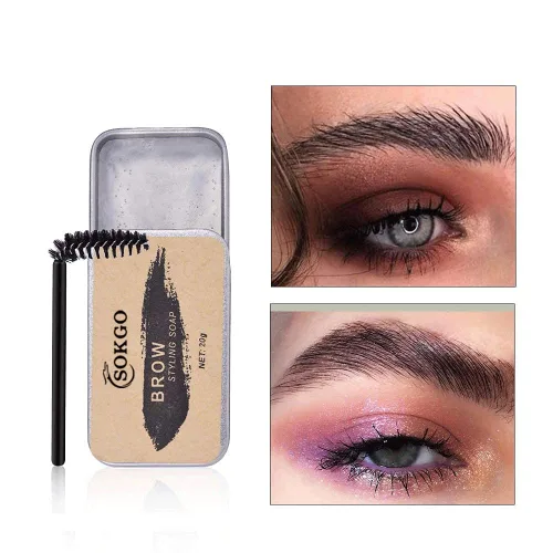 Miniatura 2 de Jabón para cejas, Jabón para peinar cejas 3D, Gel transparente para cejas con cera natural y duradera para cejas