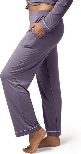 Miniatura 3 de Kindred Bravely Clea Bamboo Classic - Conjunto de pijama de manga larga para maternidad y lactancia