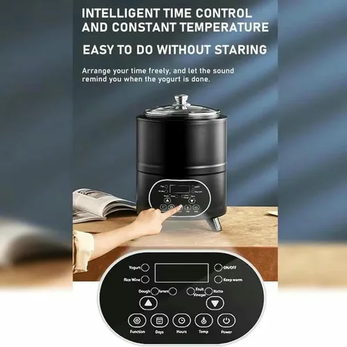 Miniatura 5 de Máquina comercial de fermentación de yogur, máquina automática LCD digital para hacer yogur, fabricante de yogur eléctrico portátil para yogur