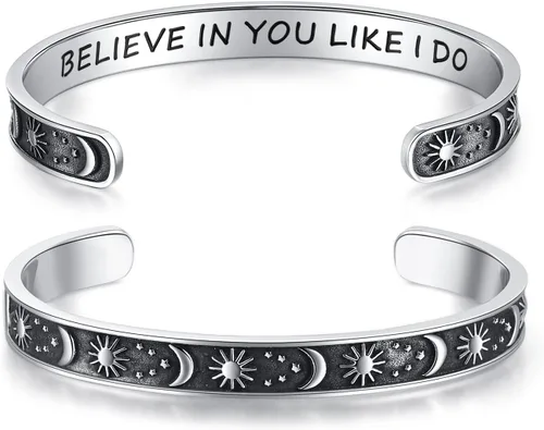 TONY & SANDY - Brazaletes motivacionales para mujeres, adolescentes o niñas, regalos de cumpleaños personalizados para mamá, hija, hermana o amigas,