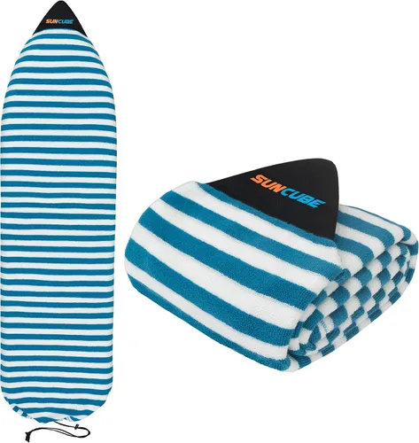 Miniatura 12 de SUN CUBE Funda para calcetín para tabla de surf, bolsa protectora para tabla de surf, ligera, elástica, para longboard, híbrido, tabla corta