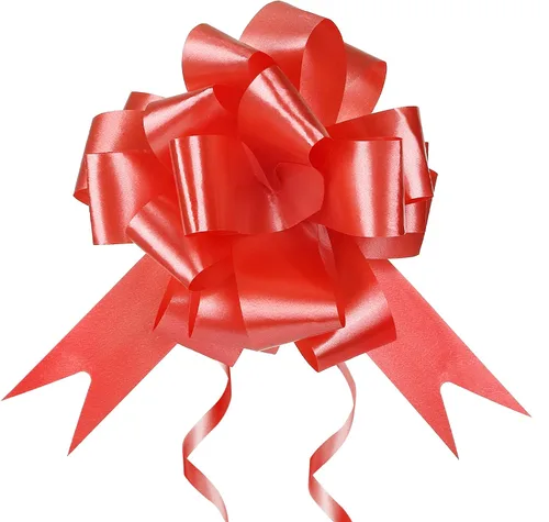 GWHOLE 60 lazos de cinta roja de 5 pulgadas, lazos de regalo para manualidades, caja de manualidades, boda, día de San Valentín, decoración de