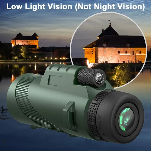Miniatura 5 de Telescopio monocular portátil de 8 x 42 para adultos, monoculares compactos de alta potencia para observación de aves, senderismo, conciertos, viajes