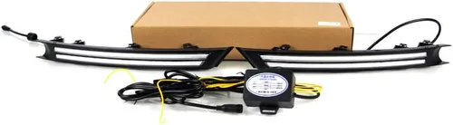 Dreamseek DRL LED para Faro Antiniebla de Mazda CX-5 CX5 2017 2018 2019 2020 2021 Doble Fila de Tira de Luz Diurna con Señal de Giro Secuencial