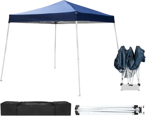 Miniatura 11 de Outvita Carpa Toldo Emergente 5x5, Carpa Toldo para Exteriores Ez Up Refugio Instantáneo con Bolsa de Transporte Patas Rectas Patio Balcón Porche