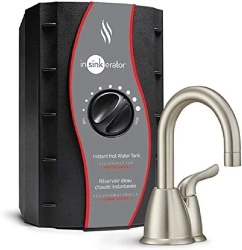 Sistema dispensador de agua caliente InSinkErator H-HOT150SN-SS Invite, funciona con una sola manija, níquel satinado, H-HOT150SN-SS, 115 volts