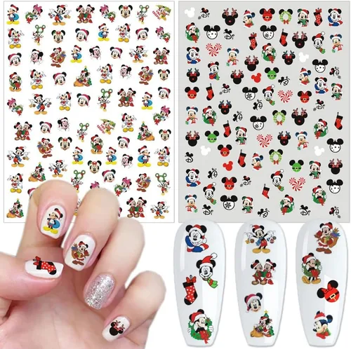 Miniatura 2 de 4 bonitas calcomanías de uñas de dibujos animados autoadhesivos 3D, suministros de decoración de uñas de Navidad, calcomanías de uñas Kawaii