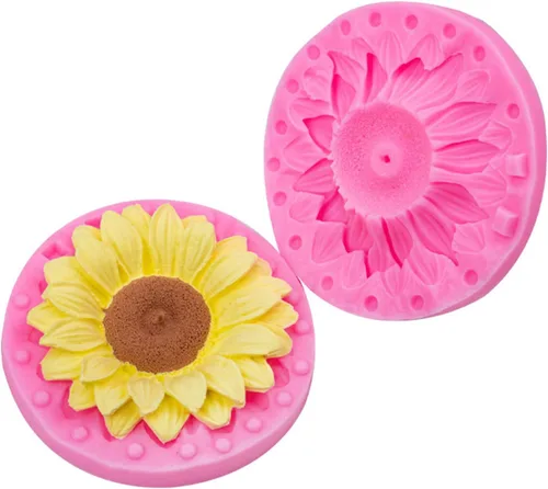 Miniatura 18 de Molde de Silicona para Fondant de Flores Rosas 3D Molde de Chocolate Dulces Pastel Decoración Molde Jabón Molde Vela Molde Resina Arcilla Horneado