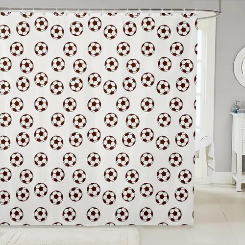 Miniatura 16 de Cortinas de ducha de vaquero occidental, cortinas de baño rústicas para niños, niñas y hombres, cortinas impermeables retro de estilo rústico con 12