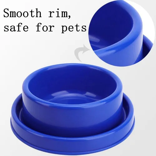 Miniatura 4 de Ants Away - Cuenco redondo para perros y gatos, comedero para animales pequeños, sin derrames, color amarillo, S