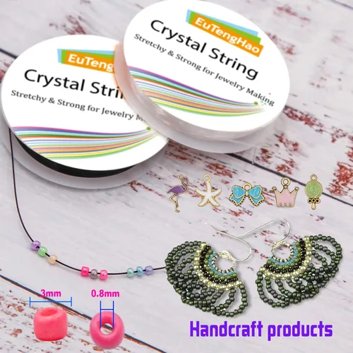 Miniatura 6 de EuTengHao 13246 cuentas de semillas de pony de 0.118 pulgadas (0.118 in) con dijes, pinzas para manualidades, pulseras, collares, aretes, joyería