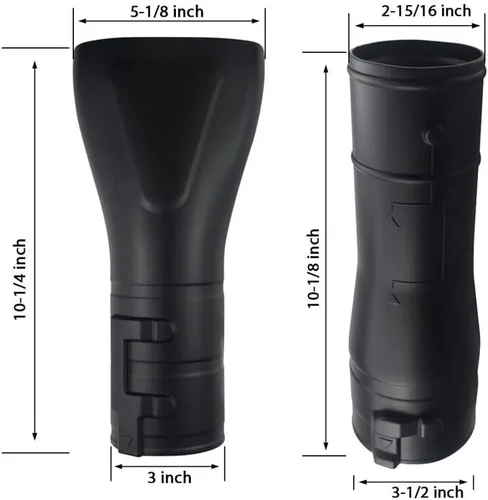 Miniatura 6 de Adaptador de boquilla de soplador 191L13-5 191B21-6 / Boquilla de extremo plano 197889-6 compatible con Makita X2 36V XBU02Z - XBU03 18V soplador