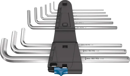 Miniatura 11 de WERA 05022130001 950/9 L Hex-Plus HF 1 Juego de llaves en L, métricas, cromadas, con función de sujeción, 9 piezas