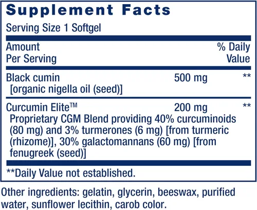 Miniatura 3 de Life Extension Aceite de semilla de comino negro y extracto de cúrcuma de élite de curcumina – Suplemento – Fórmula para un sistema inmunológico