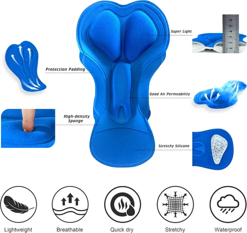 Miniatura 5 de EZRUN - Pantalones cortos de ciclismo de montaña acolchados 3D para hombre