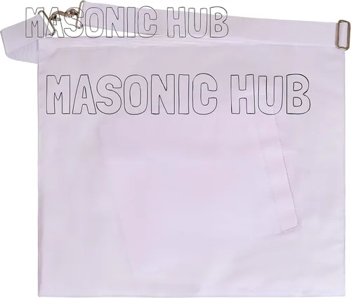 Miniatura 6 de MasonicHub Past Master Mason delantal blanco plateado bordado a mano BULLION cuadrado y brújula 100% piel de cordero delantal masónico, plateado