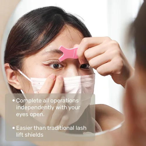 Miniatura 3 de Libeauty Barras de elevación de pestañas, almohadillas coreanas sin pegamento, diseñadas para levantamiento de pestañas de ojos abiertos, varillas