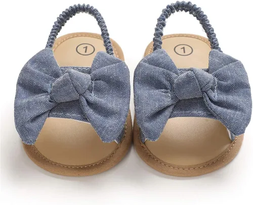 Miniatura 4 de COSANKIM Sandalias de verano para bebés y niñas con suela suave de flores, zapatos de vestir para cuna, recién nacidos, para recién nacidos