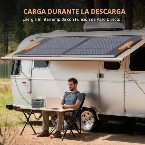 Miniatura 8 de ALLWEI Estación de Energía Portátil 300W, Generador Solar de 280Wh con Toma de CA de Onda Senoidal Pura de 110V, Generador de Batería de Litio