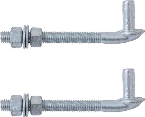 Miniatura 13 de VIVIDA Bisagra de puerta de perno en J de 8 pulgadas, paquete de 2, bisagra de perno de puerta con pasador macho de 5/8 pulgadas, herrajes de valla