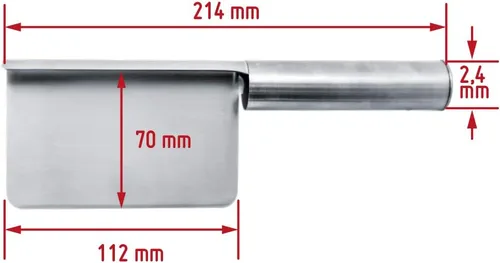 Miniatura 5 de NERTHUS FIH 789-Miga - Colector de migas de acero inoxidable, 8.3 in, 8.3 in, acero