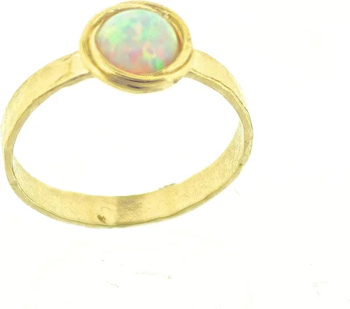 Miniatura 68 de Anillo de oro de piedras preciosas, anillo de piedra chapada en oro de 14 quilates, anillo de piedra apilable, anillo de oro de piedra pequeña