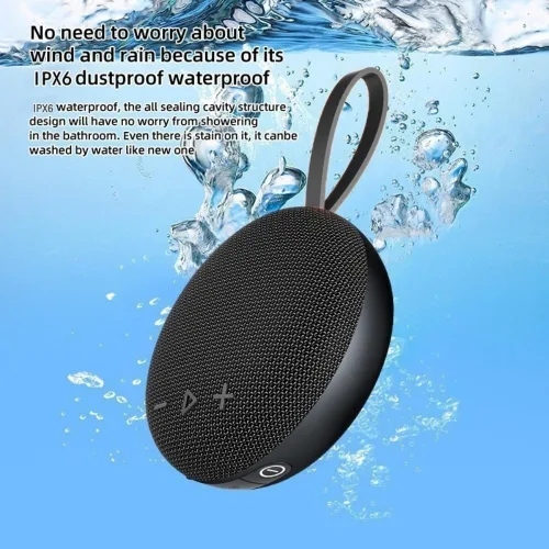 Miniatura 7 de Altavoz Bluetooth magnético de 6 W con sonido HiFi con reproducción de tarjeta TF, micrófono integrado, BT5.3, emparejamiento TWS, IPX6 impermeable