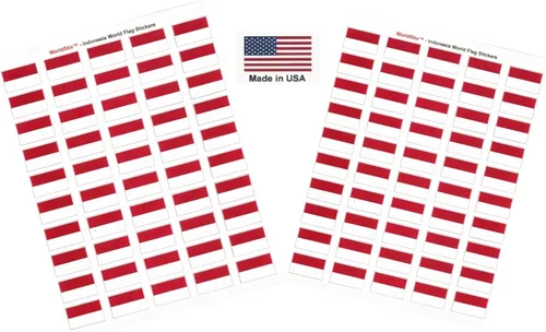 Miniatura 162 de 100 calcomanías de la bandera de Alaska; 1.5" x 1" hechas en Estados Unidos, calcomanías autoadhesivas de la bandera del estado para álbumes