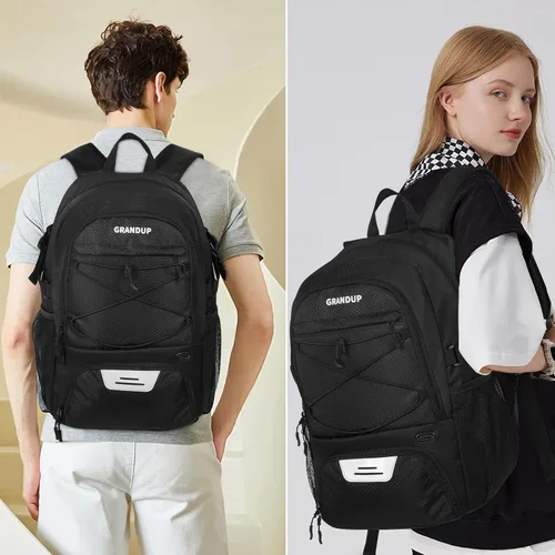 Miniatura 7 de GRANDUP - Mochila de baloncesto con compartimento para pelota y zapatos. Adecuada para voleibol, fútbol, natación, gimnasio, viajes y escuela