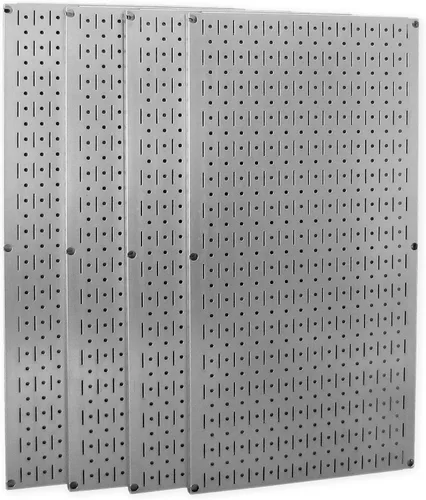 Miniatura 8 de Wall Control Pro-Grade Metal Pegboard Organizador Galvanizado Herramientas Junta Paneles con Accesorios Negros