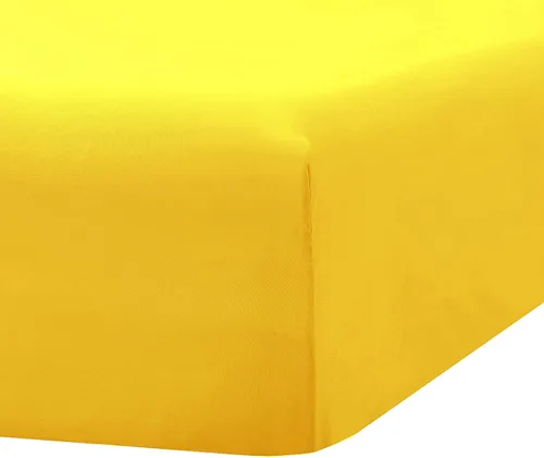 Miniatura 3 de Sfoothome Sábana Bajera Individual (Tamaño Individual - Amarillo) - Sábanas ajustadas de microfibra aterciopelada cepillada de bolsillo profundo