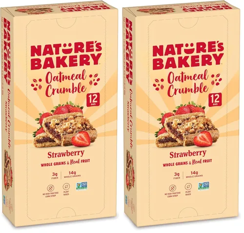 Miniatura 20 de Nature's Bakery Barras de desmoronamiento de avena, manzana, fruta real, veganas, sin OMG, barra de desayuno, 1 caja con 6 paquetes, 6