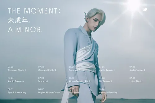 Miniatura 2 de Stray Kids Kim Woojin The Moment : ¡ Él menor, 1er mini álbum al azar Ver CD+1p póster plegable en el paquete+80p PhotoBook+1p PhotoCard+1p Post+1p