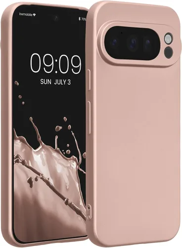 Miniatura 24 de kwmobile Funda compatible con Google Pixel 9 Pro - Funda protectora delgada de TPU para teléfono - Acabado mate suave - Negro mate