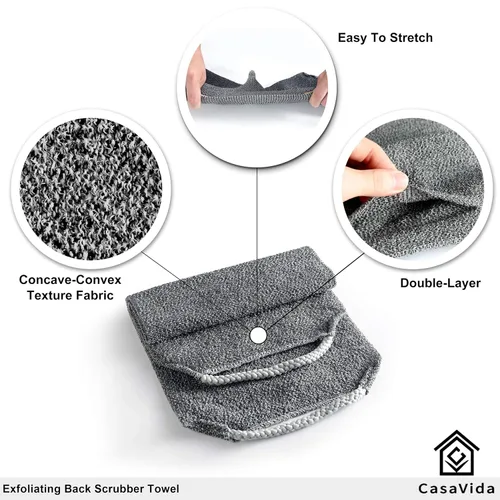 Miniatura 3 de Depurador de espalda para ducha, toalla de baño de nailon, toallita exfoliante, correa elástica japonesa trasera, paño de lavado, exfoliante
