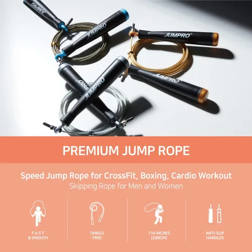 Miniatura 2 de Speed Professional - Cuerda de saltar para hombres y mujeres, cuerda de saltar para entrenamiento de fitness para adultos, ideal para cardio, boxeo