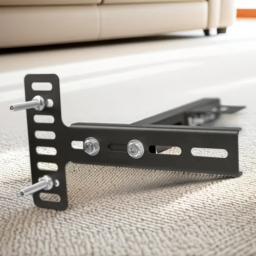 Miniatura 3 de Kit de soporte de cabecera ajustable, paquete de 2 soportes de metal resistente para marco de cama, fácil instalación, compatible con camas