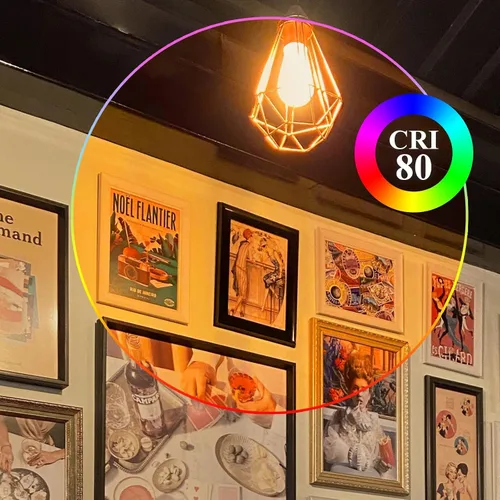 Miniatura 8 de DiCUNO Bombillas Edison E26 de 60 W, 2200 K ámbar cálido, bombilla LED Edison de 6 W ST64, vidrio ámbar, luz LED vintage para el hogar, 600 lm,